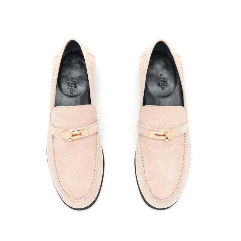 Hermes Size 37.5 Destin Loafer Chevre Velours