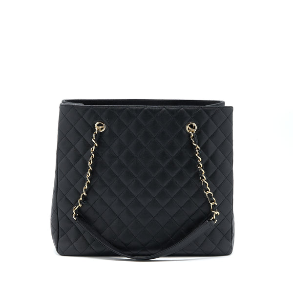 Chanel 19C Large Shopping Tote Bag Caviar Black LGHW