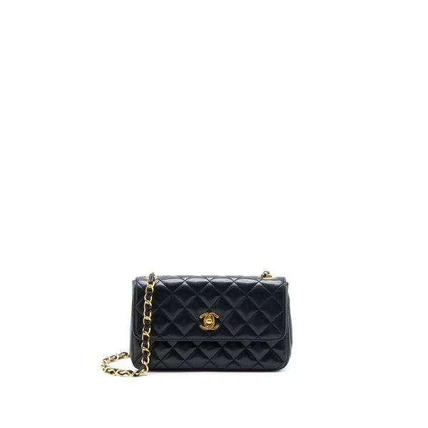 Chanel Vintage Mini Flap Bag Lambskin Black GHW