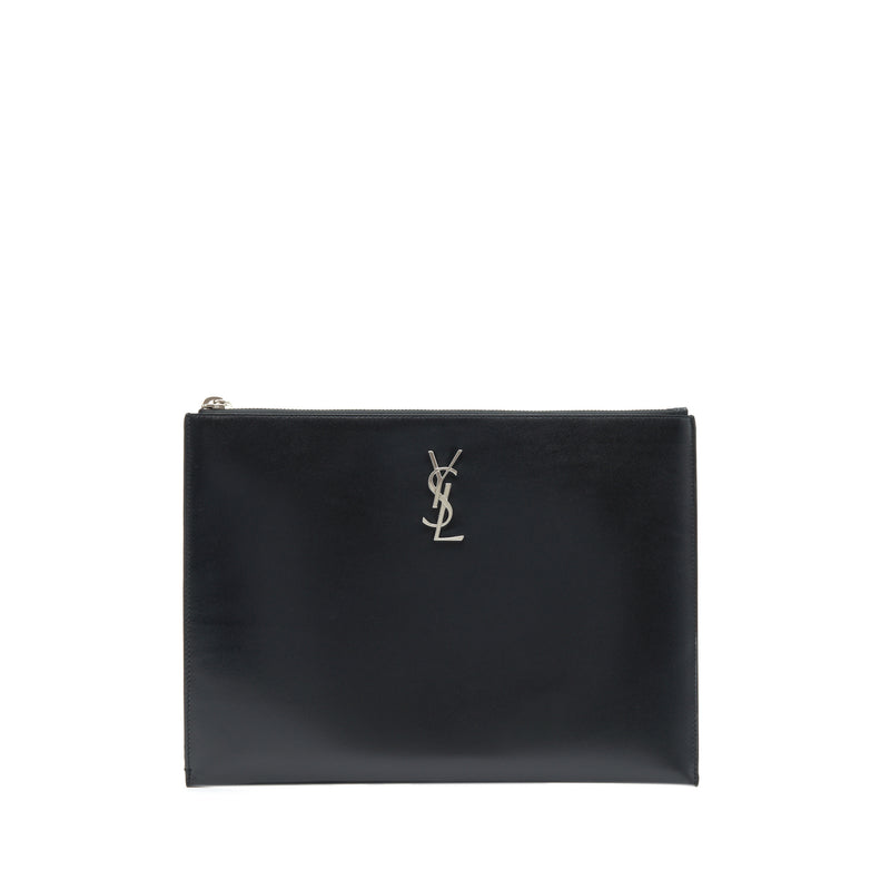 Saint Laurent iPad Holder /Clutch Calfskin Black SHW