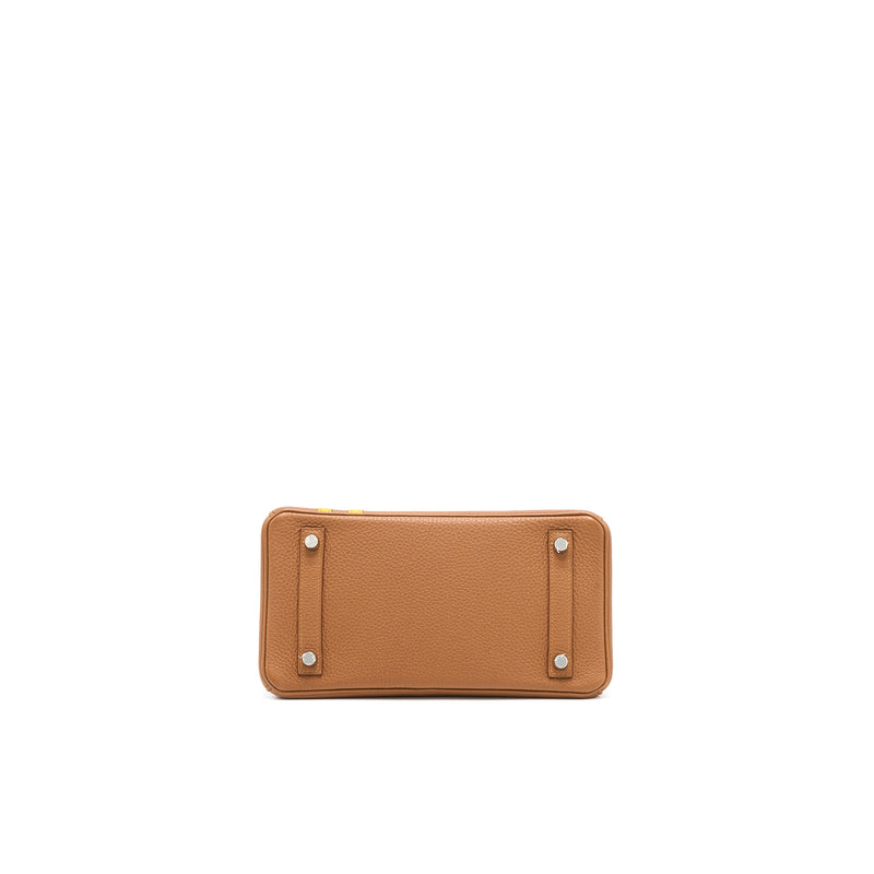 Hermes Birkin 25 Officer Togo/Swift Gold/Ambre SHW Stamp C