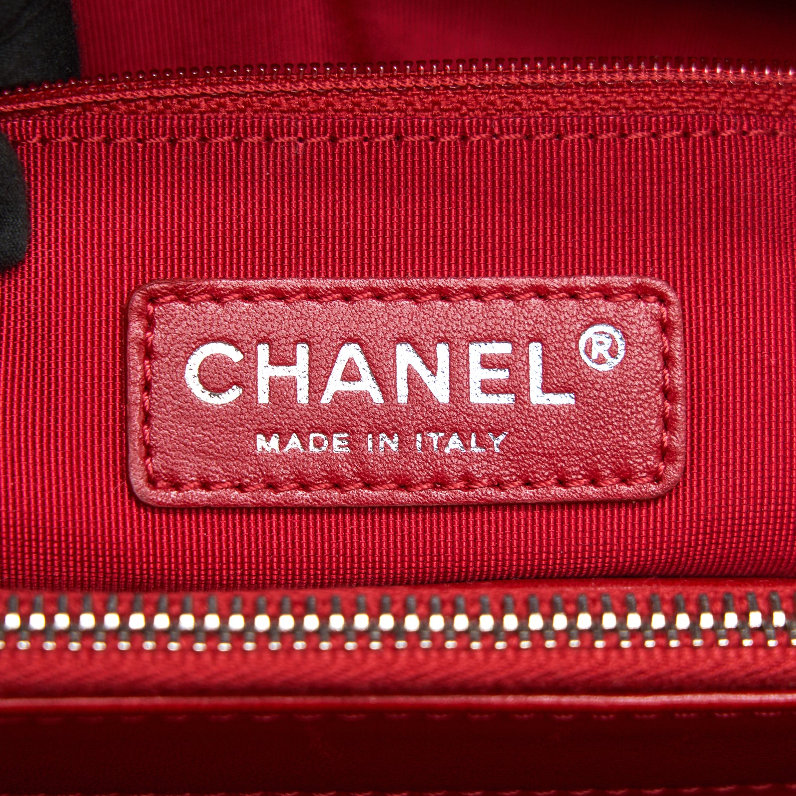 Chanel Patent Leather Tote Bag With Chain In Red SHW Chanel Patent Leather Tote Bag With Chain In Red SHW