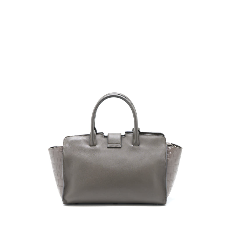 Saint Laurent Cabas Tote Bag Grey SHW