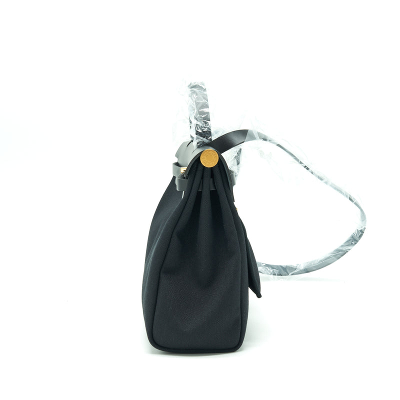 Hermes Herbag 31 Zip Bag Black GHW Stamp Z