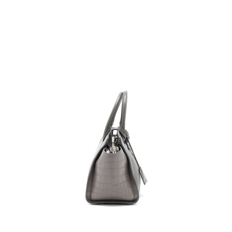 Saint Laurent Cabas Tote Bag Grey SHW