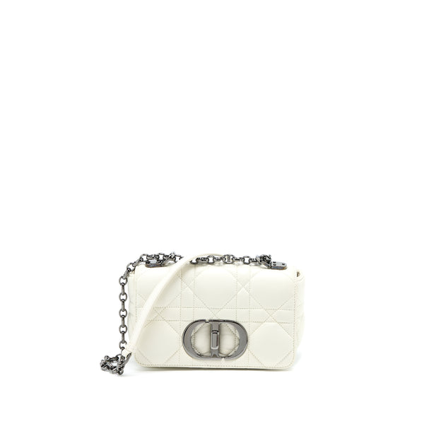 Dior Caro Box Bag Latte Quilted Macrocannage Calfskin