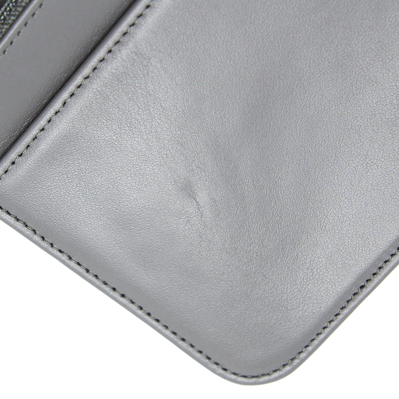 Chanel 22A Boy Wallet On Chain Grained Calfskin Dark Grey Brushed GHW (Microchip)