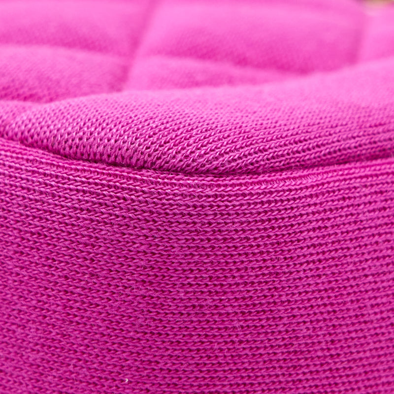 Chanel Seasonal Mini Flap Bag Fabric Pink LGHW
