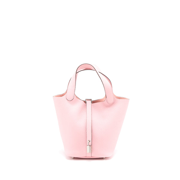 Hermes Picotin 18 Lock Bag Clemence 3Q Rose Sakura SHW Stamp U