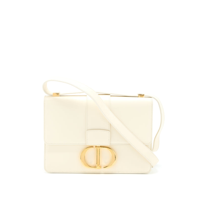 Dior Medium Montaigne 30 Bag White GHW