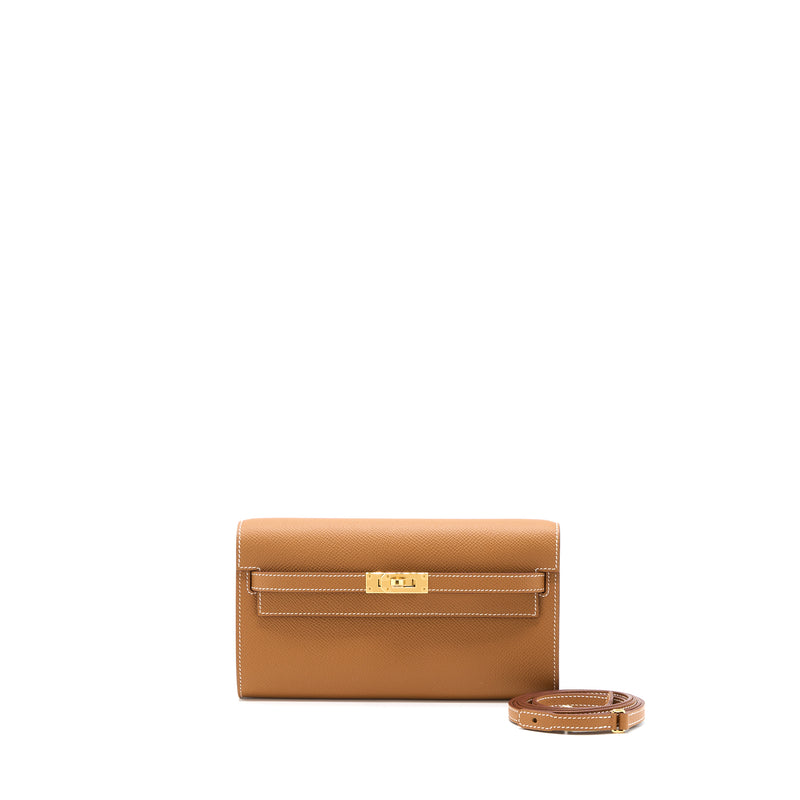 Hermes Kelly To Go Epsom Gold GHW Stamp U