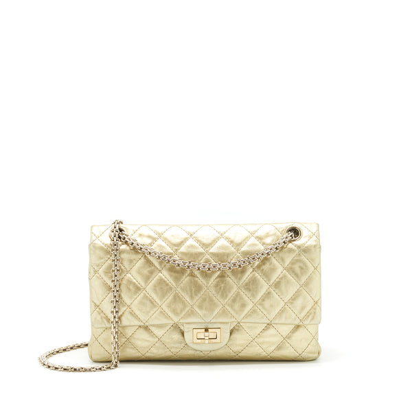 Chanel 2.55 Reissue 226 Double Flap Bag Gold GHW