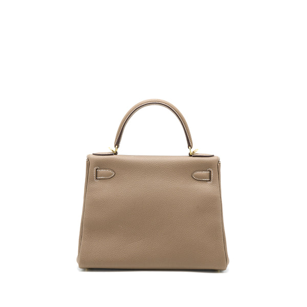 Hermes Kelly 28 Togo Etoupe GHW Stamp Y