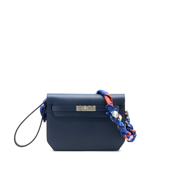Hermes Kelly Depeches 25 Togo Blue Nuit SHW Stamp U