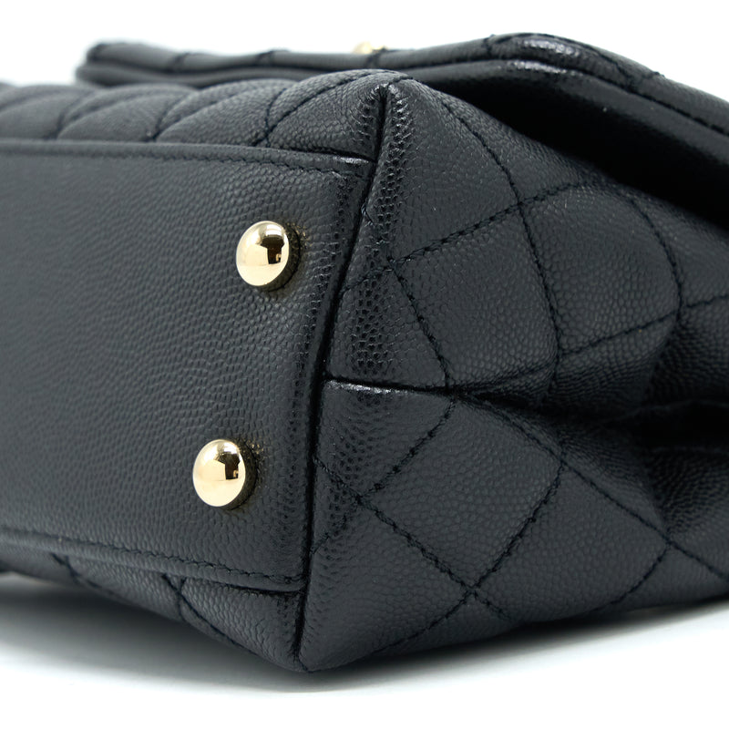 Chanel Mini Coco Handle Caviar Black LGHW