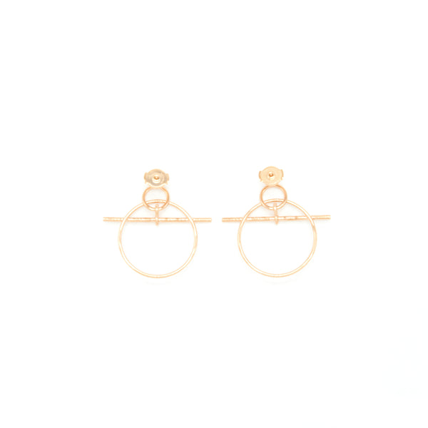 Hermes Loop Earrings Small Model Rose Gold