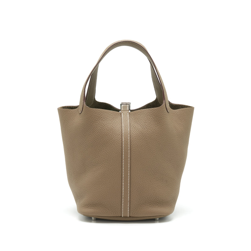 Hermes Picotin 22 Clemence Etoupe SHW Stamp Y