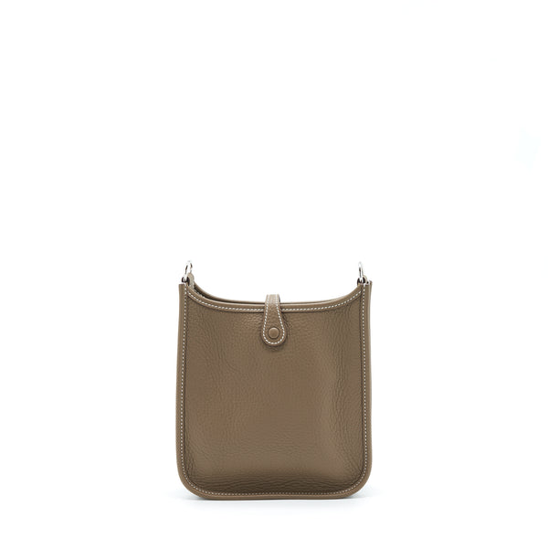 Hermes Mini Evelyne Clemence Etoupe SHW Stamp Z