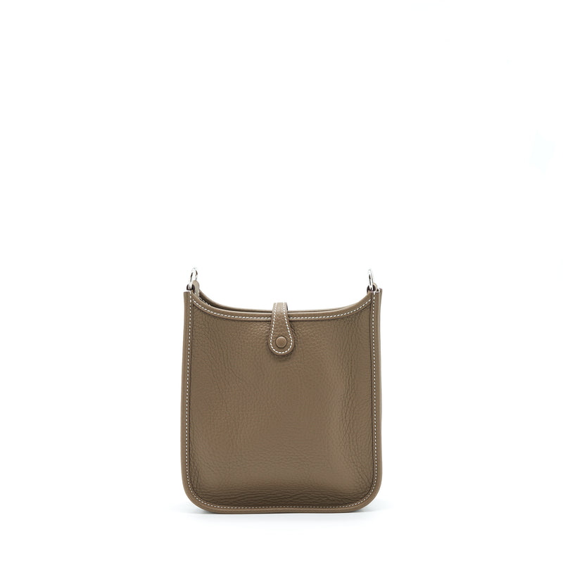 Hermes Mini Evelyne Clemence Etoupe SHW Stamp Z
