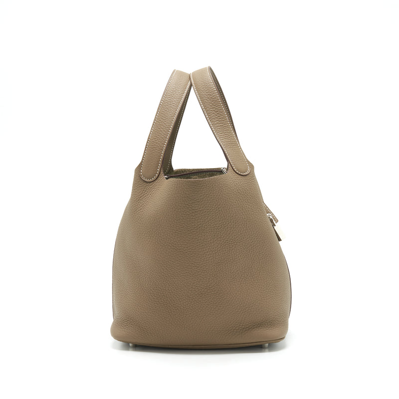 Hermes Picotin 22 Clemence Etoupe SHW Stamp Y