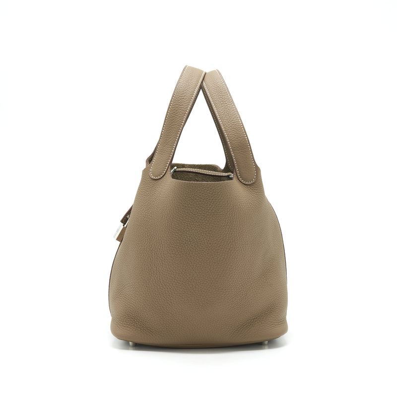 Hermes Picotin 22 Clemence Etoupe SHW Stamp Y