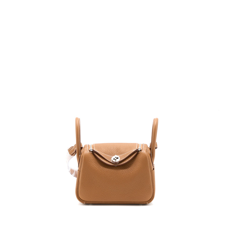 Hermes Mini Lindy Clemence Gold SHW Stamp U