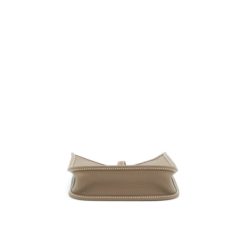 Hermes Mini Evelyne Clemence Etoupe SHW Stamp Z