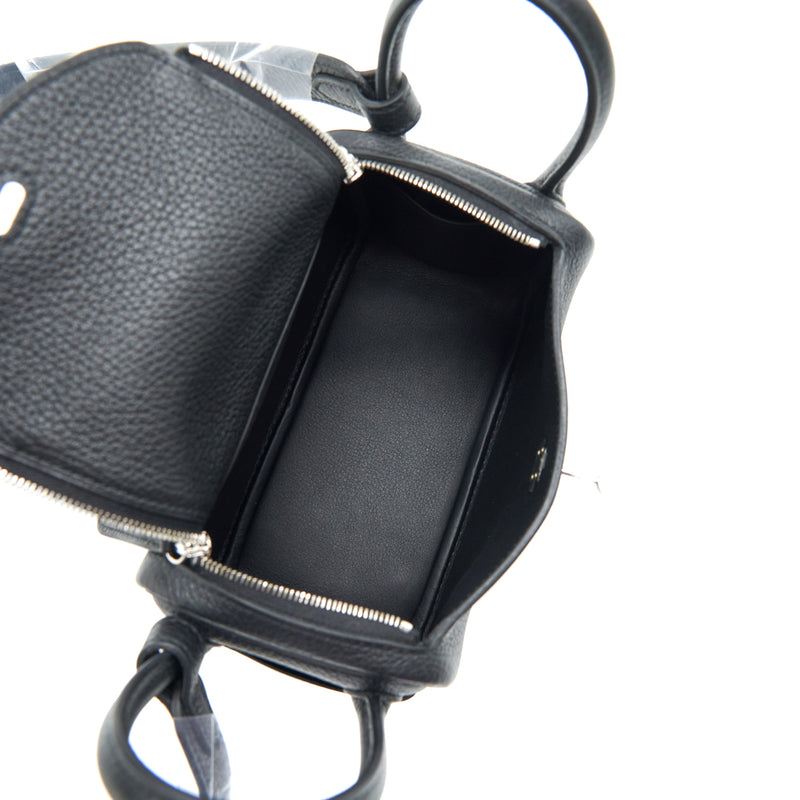 Hermes Mini Lindy Black SHW clemence leather stamp Z