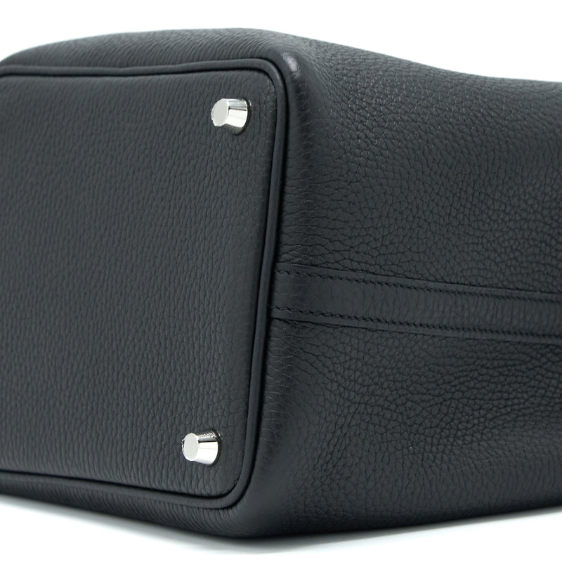 Hermes Picotin 18 Clemence Black SHW Stamp Y