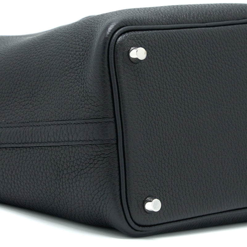 Hermes Picotin 18 Clemence Black SHW Stamp Y