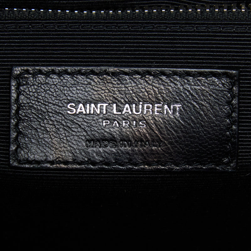 Saint Laurent Envelop Shoulder Bag Calfskin Navy SHW