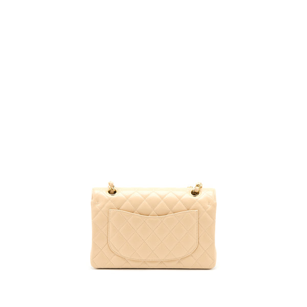 Chanel Small Classic Double Flap Bag Caviar Beige GHW (Microchip)