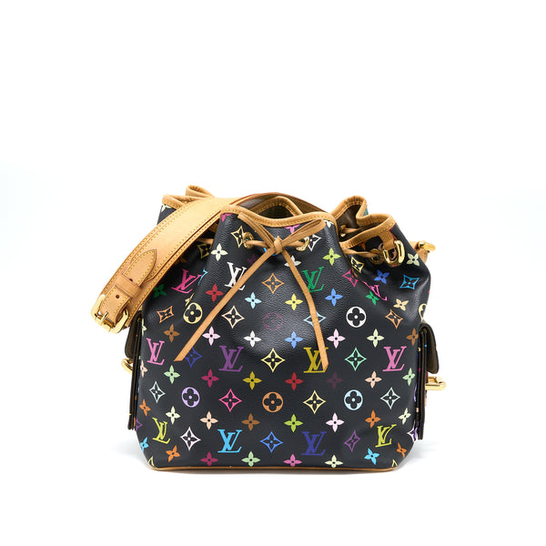 Louis Vuitton Black Monogram Multicolore Petit Noe Bag