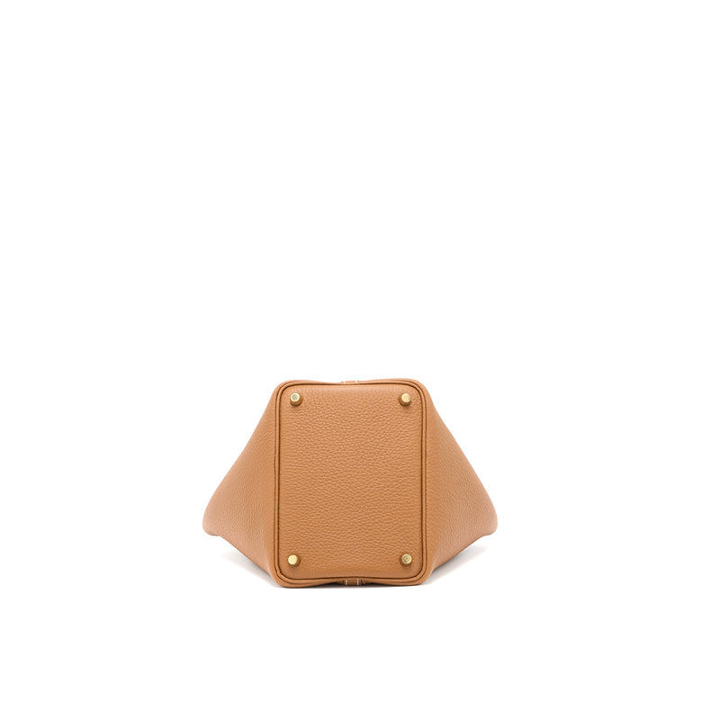 Hermes Picotin 18 Lock Bag Clemence Gold GHW Stamp U