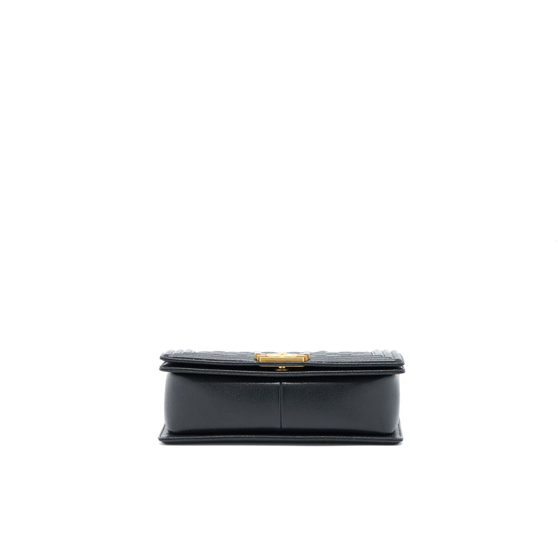 Chanel Medium Boy Bag Caviar Black Brushed GHW