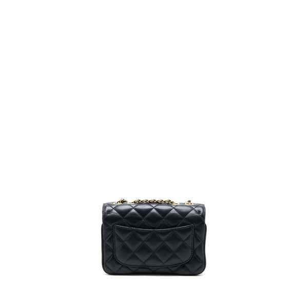 Chanel Seasonal Flap Bag Lambskin Black Brushed GHW