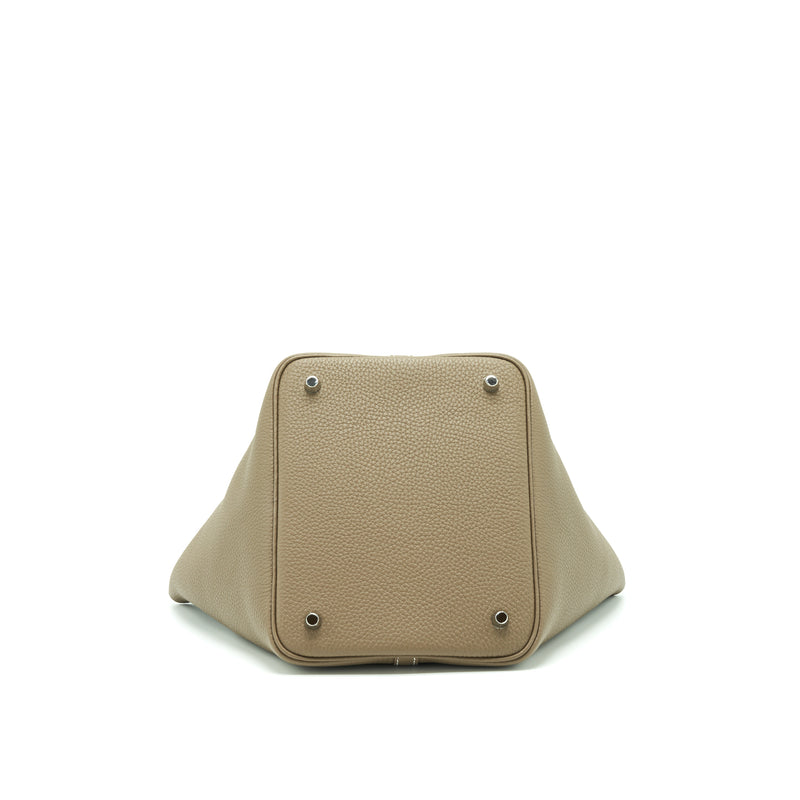 Hermes Picotin 22 Lock Bag Clemence Etoupe SHW Stamp Y