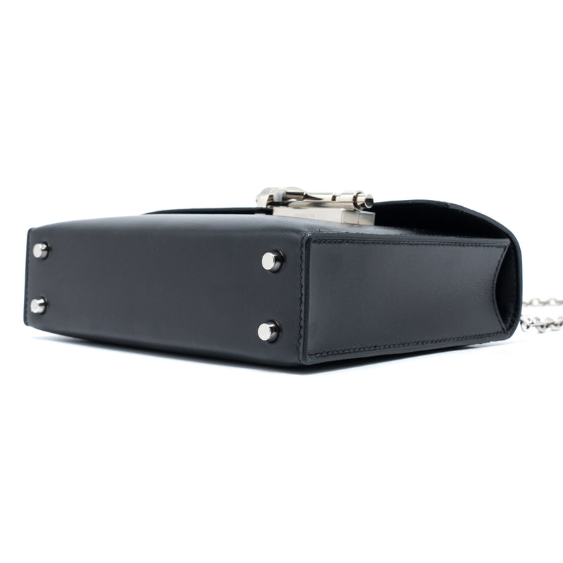 Hermes Mini Verrou Box Black SHW Stamp D