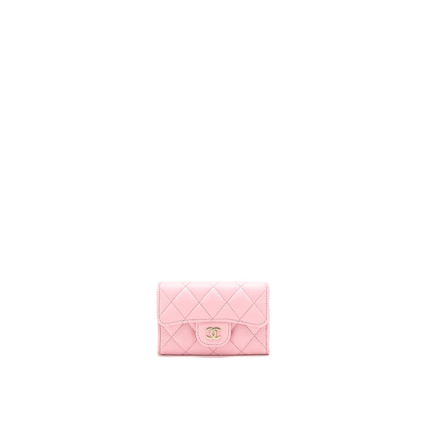 Chanel Classic Flap Card Holder Caviar Light Pink LGHW