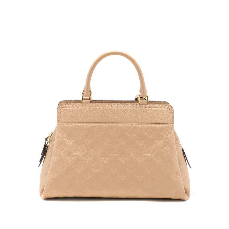 Louis Vuitton Beige Monogram Empreinte Leather Vosges Top Handle Bag Louis  Vuitton