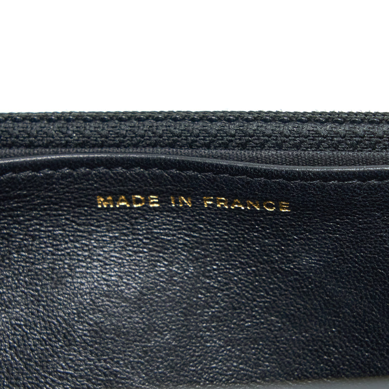 Chanel Boy Wallet on Chain Lambskin Black Brushed GHW
