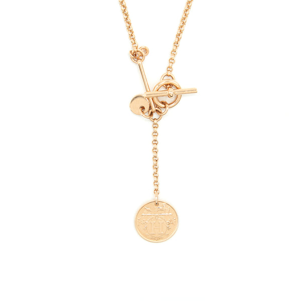 Hermes Ex-Libris Pendant Small Model Rose Gold