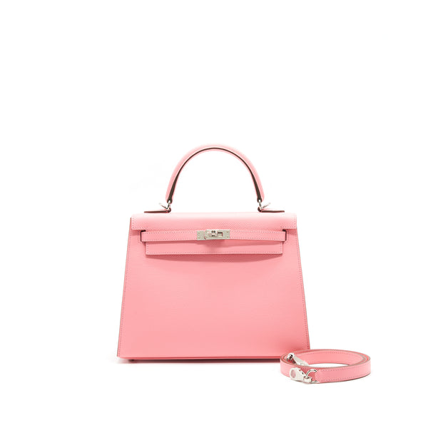 Hermes Kelly 25 epsom leather Rose Confetti SHW stamp Z