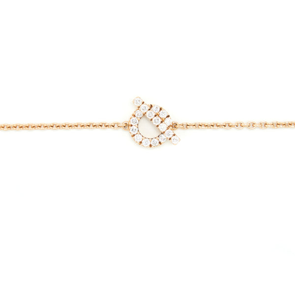 Hermes Finesse Bracelet Rose Gold With Diamonds