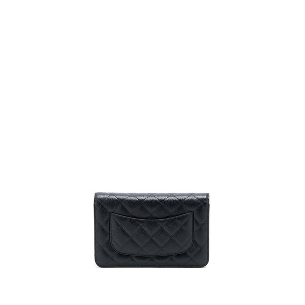 Chanel Classic Wallet on Chain Caviar Black GHW (Microchip)