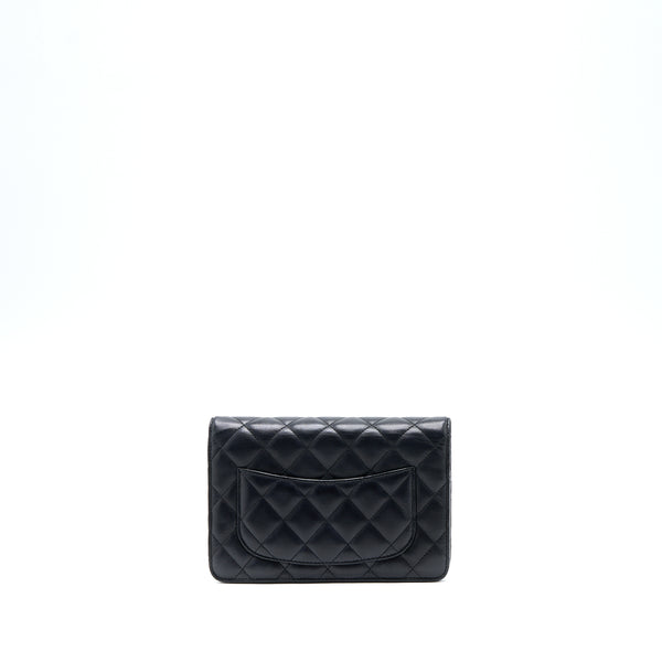 Chanel Classic Wallet On Chain Lambskin Black SHW