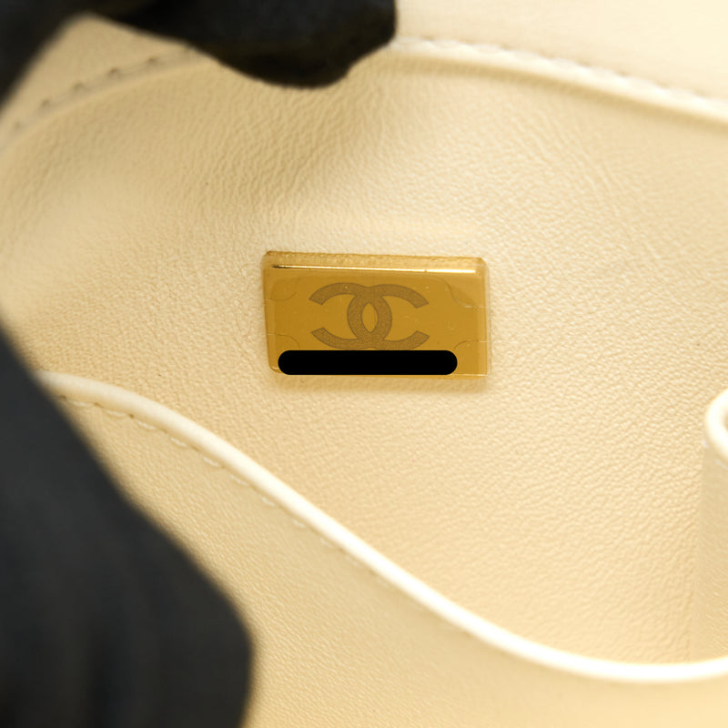 Chanel Small Trendy CC Lambskin White RGHW (Microchip)