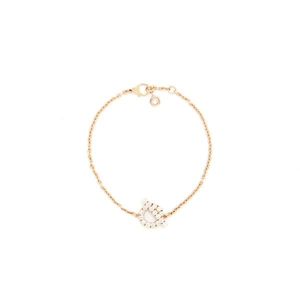 Hermes Finesse Bracelet Rose Gold With Diamonds