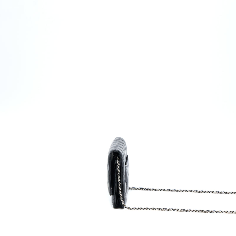 Chanel Classic Wallet On Chain Lambskin Black SHW