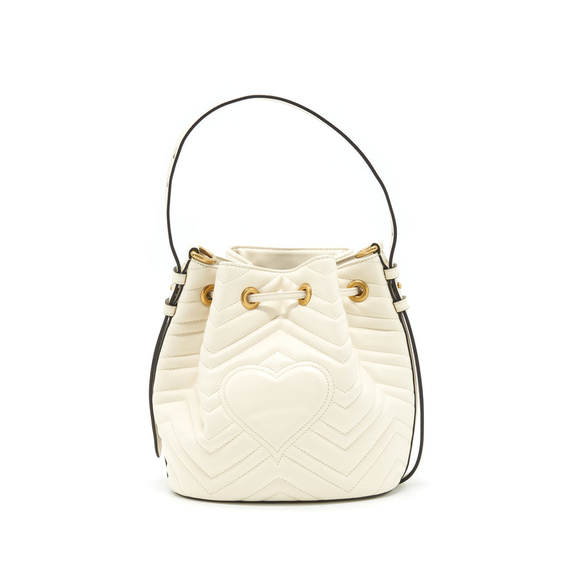 Gucci Bucket Bag White GHW